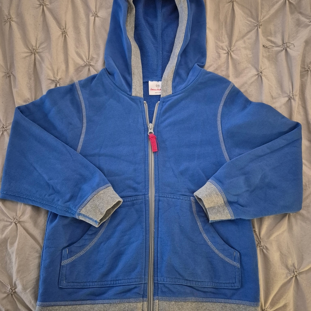 Hanna Andersson Blue and Gray Kids Hoodie